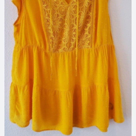 Torrid Babydoll Swiss flutter sleeve lace top - Picture 8 of 11